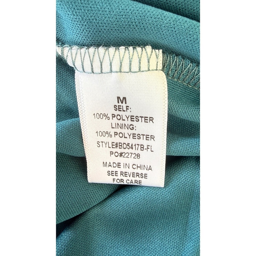 Baltic Born Lombard Tiered Dress Blue Gold Floral Cottagecore Boho Mini Medium - Picture 9 of 15